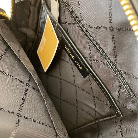 NWT Michael Kors Jaycee Medium Zip Pocket Backpack Black new - Picture 6 of 9
